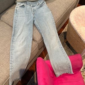Agolde criss cross jeans straight. Size 24. Color is called dimension.